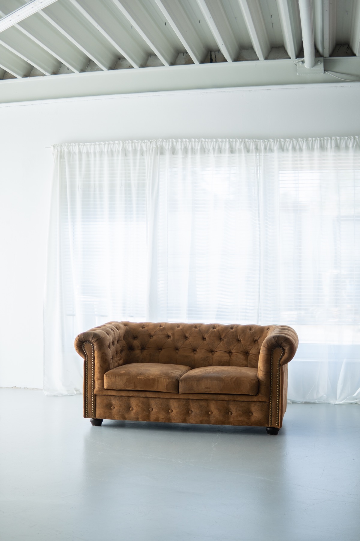 Großer Studiospiegel mit Pflanzen und natürlichem Licht